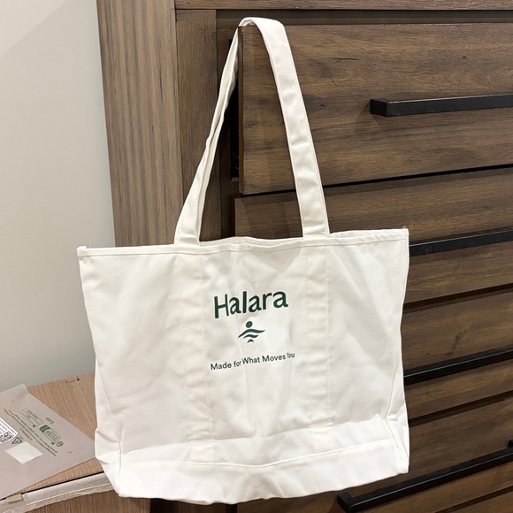 Halara Letter Print Casual Canvas Tote Bag - Picture 2 of 5